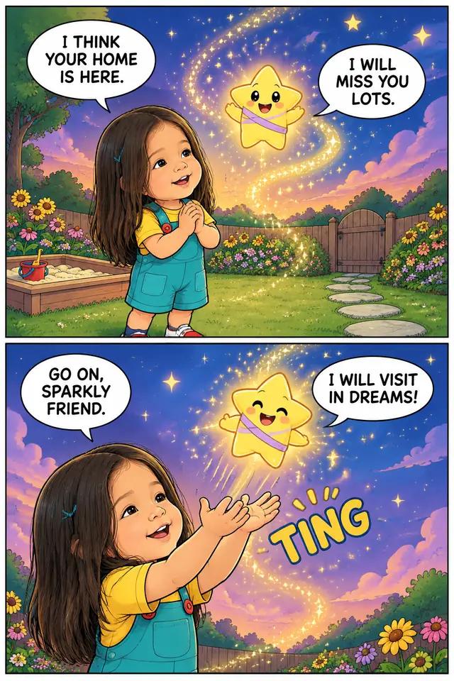A page from the comic "Junie and the Little Lost Star"