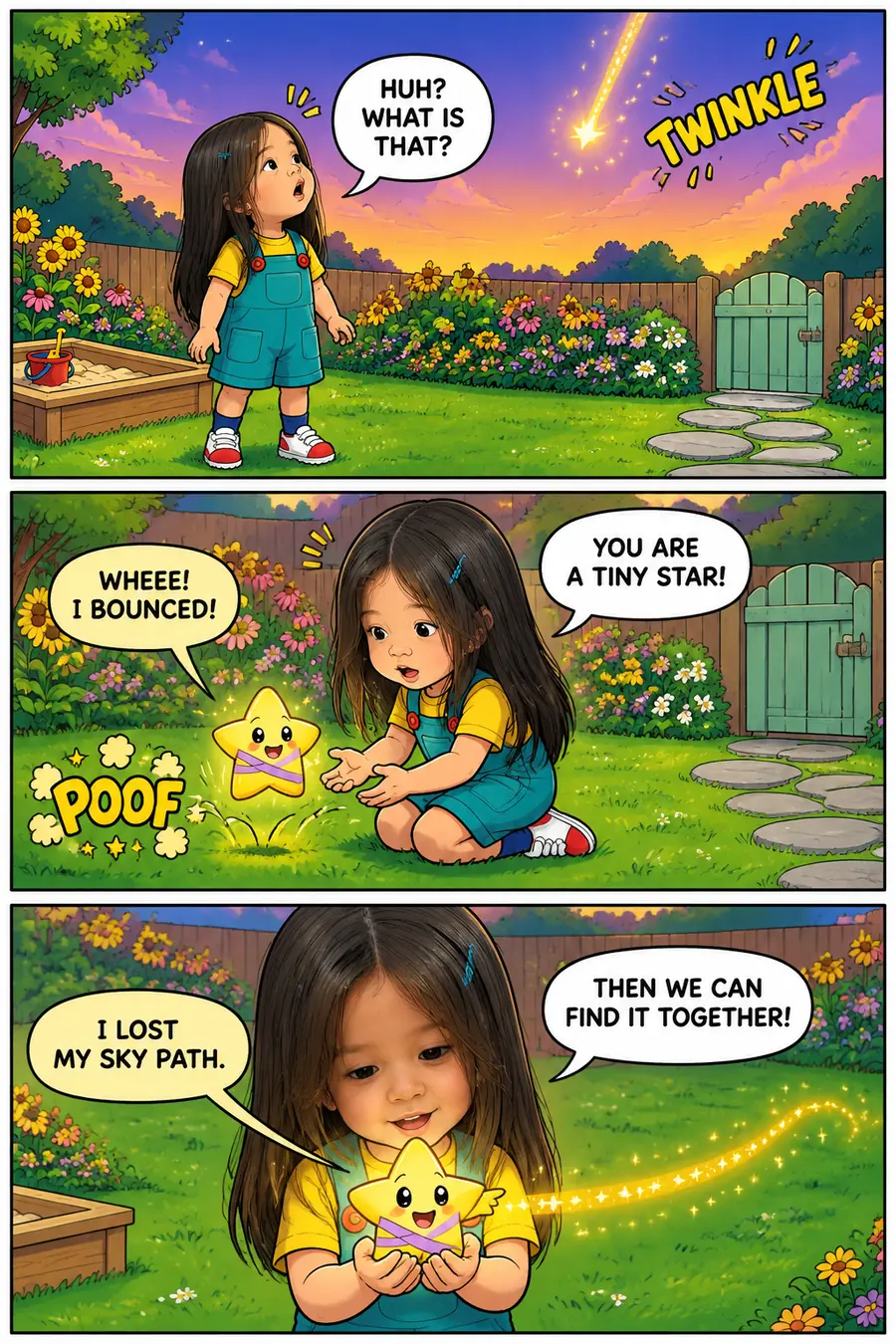 Page 2 of 10 of the comic "Junie and the Little Lost Star": story page 1