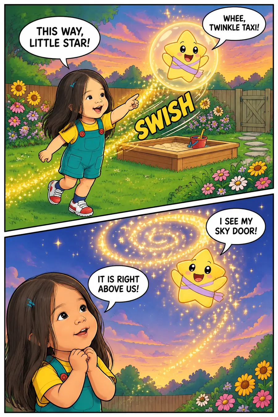 Page 7 of 10 of the comic "Junie and the Little Lost Star": story page 6