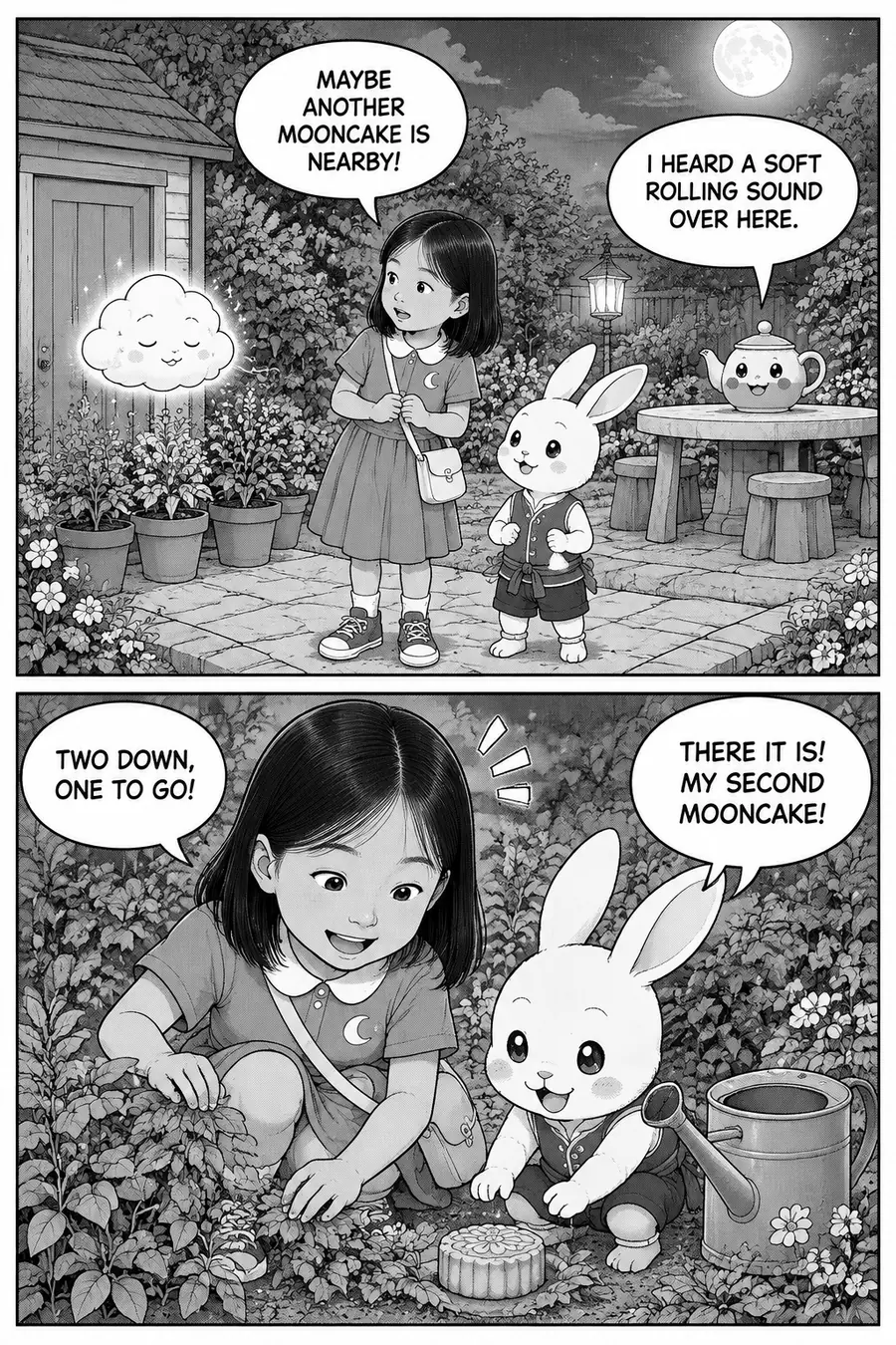 Page 5 of 10 of the comic "Xiaoyun and the Moon Rabbit": story page 4