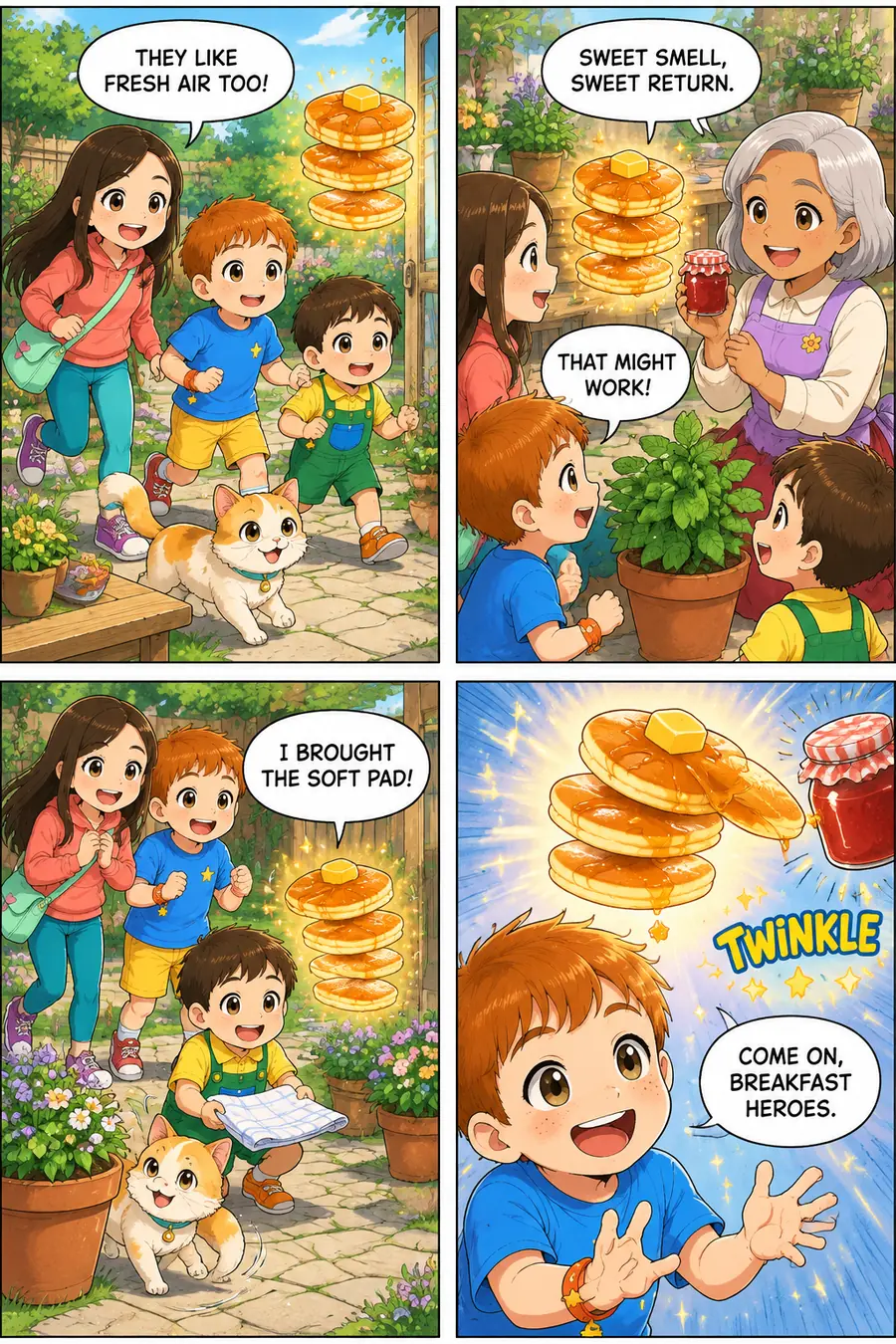 Page 5 of 10 of the comic "The Great Pancake Rescue": story page 4