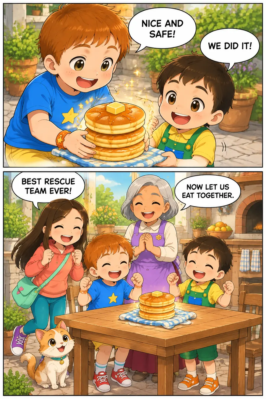 Page 7 of 10 of the comic "The Great Pancake Rescue": story page 6