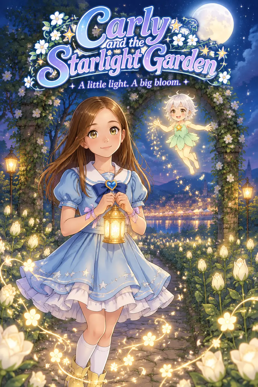 Page 1 of 10: the cover of the comic "Carly and the Starlight Garden"